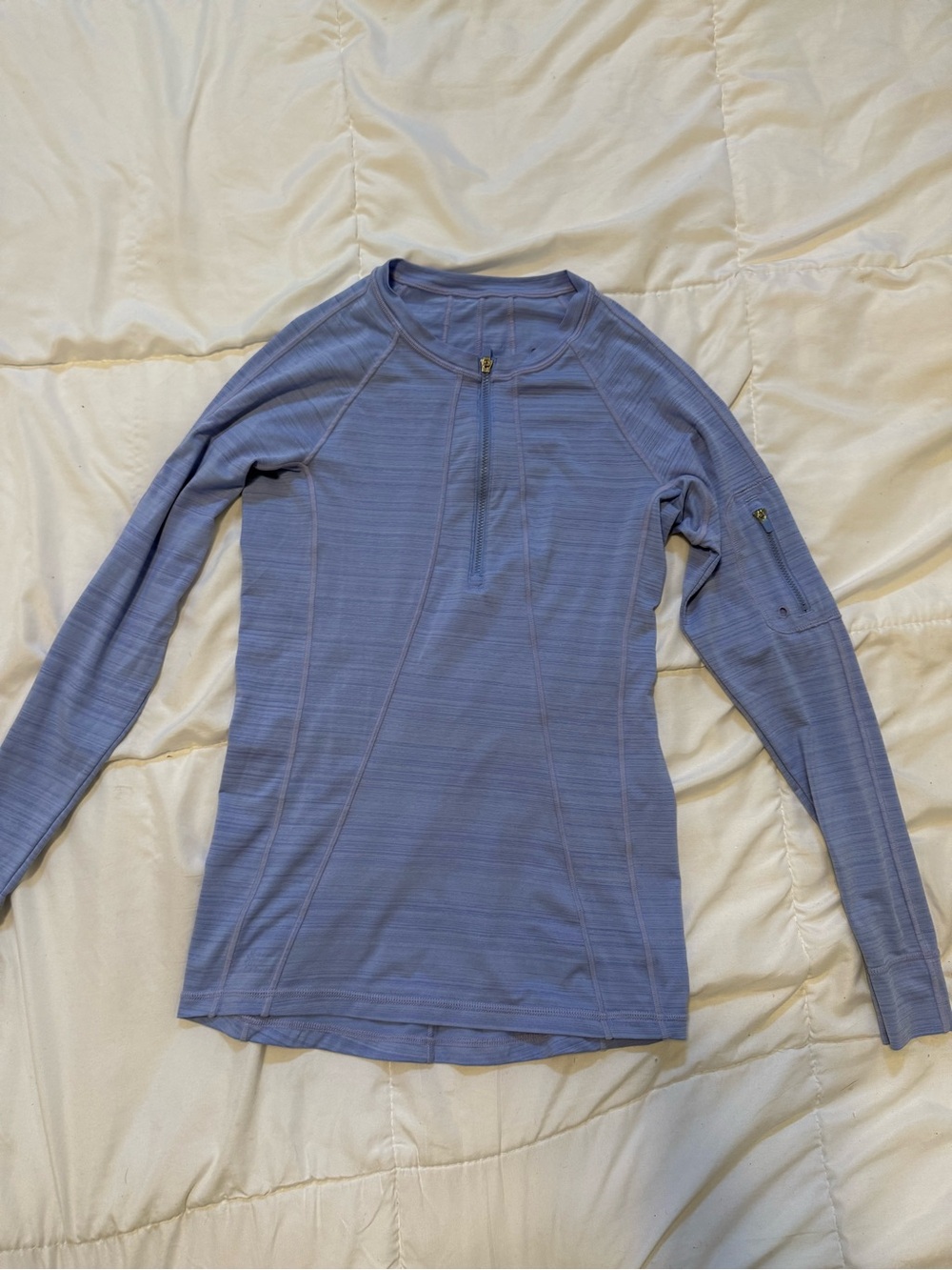 Athleta Periwinkle Half-Zip Active Top